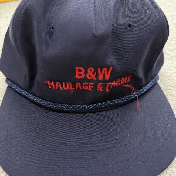 Vintage B&W Haulage & Trucking Rope Snapback Hat Men’s - Picture 2 of 7